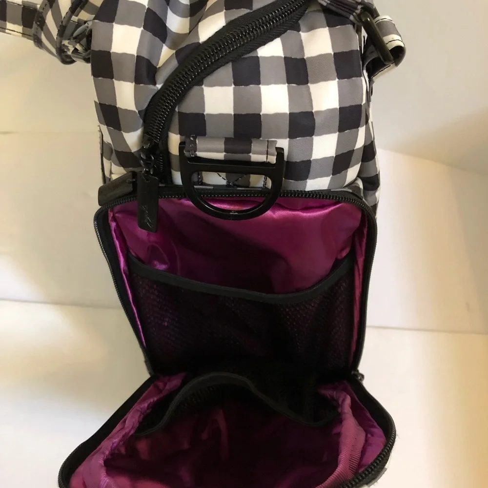 Ju-Ju-Be Black and White Gingham Baby Bag